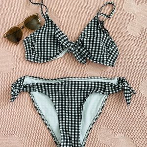 Gingham print bikini